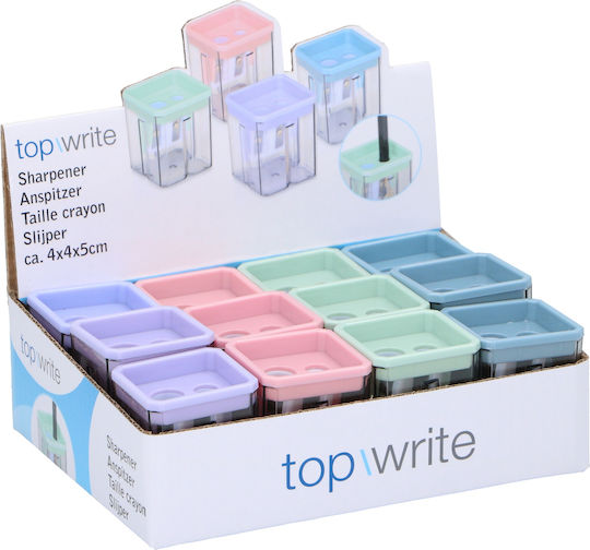 Topwrite Ascuțitor De Creioane Din Plastic (Culori Diverse) 1 Bucată