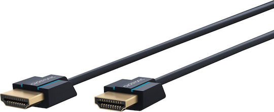 Clicktronic HDMI 2.0 Premium High Speed 4K 60Hz HDR Cable HDMI male - HDMI male 3m Μαύρο