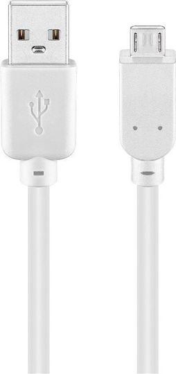 Goobay Regulat USB 2.0 spre micro USB Cablu Alb 1.8m (95143) 1buc