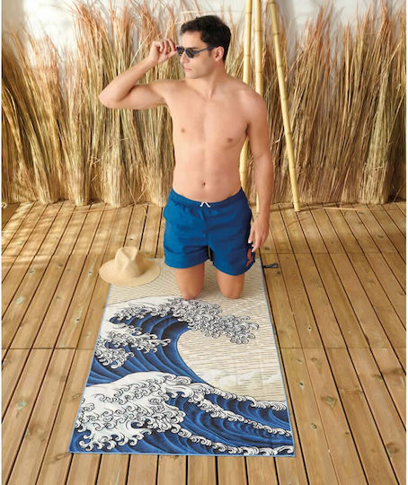 Kentia Versus Resort Microfiber Body Towel 190gr/m² Double-Sided Light Blue 80x160cm