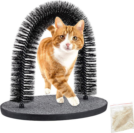 Self-standing Cat Brush Relaxdays Black 38 X 36 X 28.5 Cm
