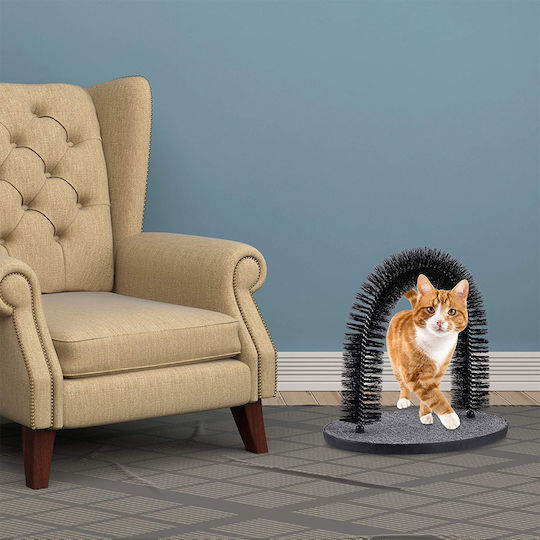 Self-standing Cat Brush Relaxdays Black 38 X 36 X 28.5 Cm