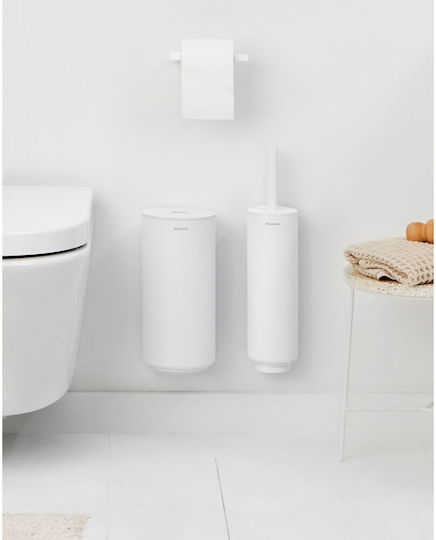 Brabantia Plastic Coș de gunoi pentru baie Alb