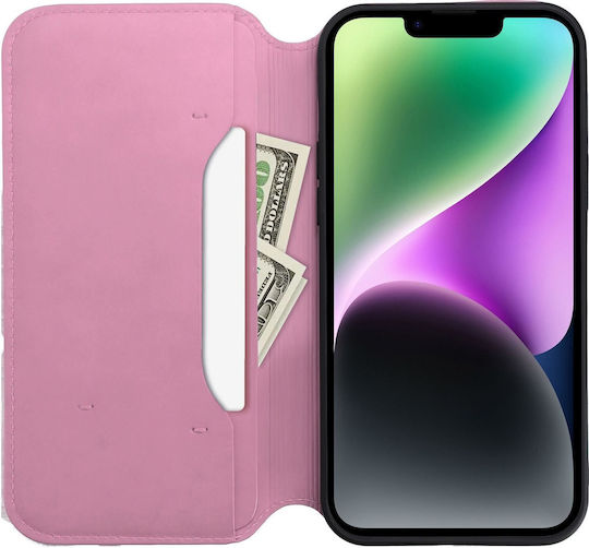Dual Pocket Book Leather / Plastic Pink (Galaxy S24 FE)