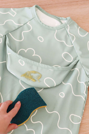 Beaba Impermeabila Salopetă material textil cu Buzunar & Mâneci Sage Green pentru 5 m+