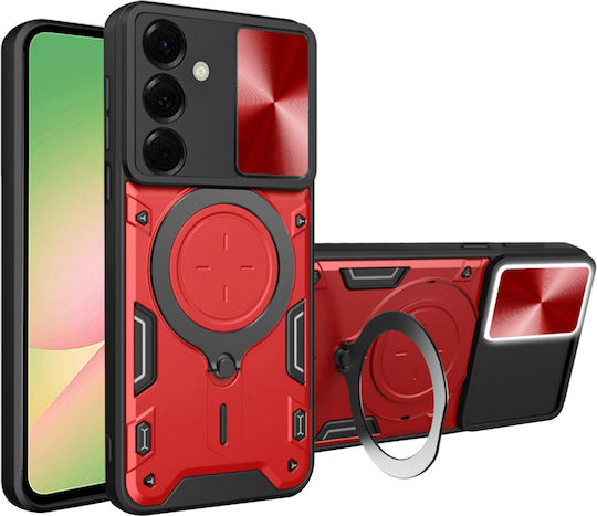 Techsuit Camguard Pro Umschlag Rückseite Metallisch Rot (Samsung Galaxy A56 5G)