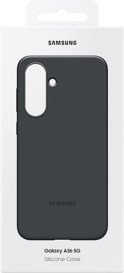 Samsung Задна корица Силикон Черен (Galaxy A36)