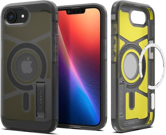 Spigen Tough Armor AI (MagFit) Back Cover Silicone / Plastic 2mm Frost Black (iPhone 17e / 16e)