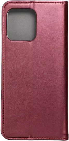 Techwave Book Δερμάτινο / Σιλικόνης Μπορντό (Motorola Edge 40 Pro)