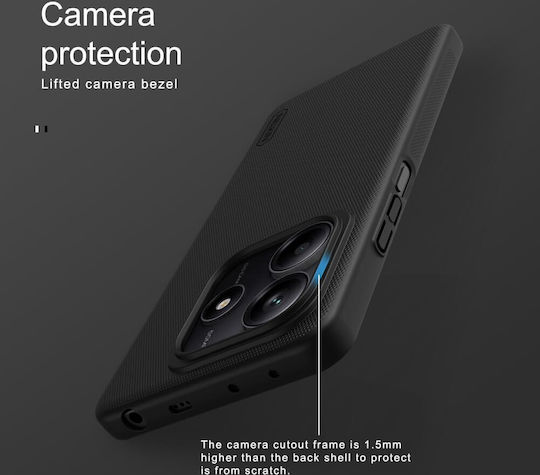 Nillkin Super Frosted Umschlag Rückseite Kunststoff Schwarz (Redmi Note 14 5G)