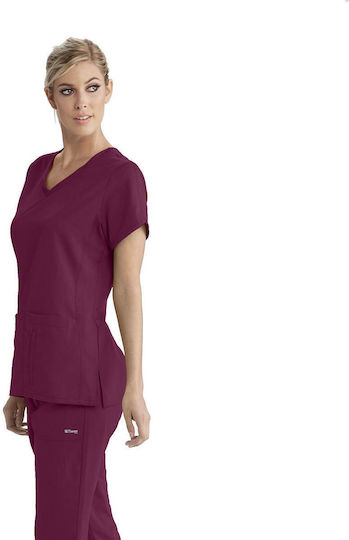Grey's Anatomy Cora Femei Bluză medicală Burgundy