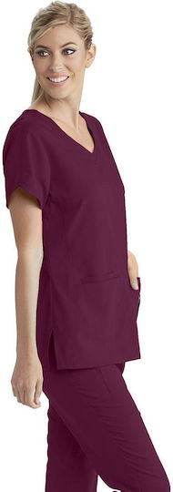Grey's Anatomy Cora Femei Bluză medicală Burgundy