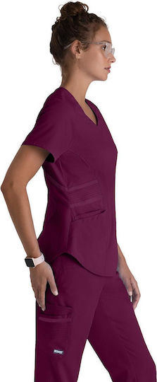 Grey's Anatomy Moto Женски Медицинска блуза Бордо