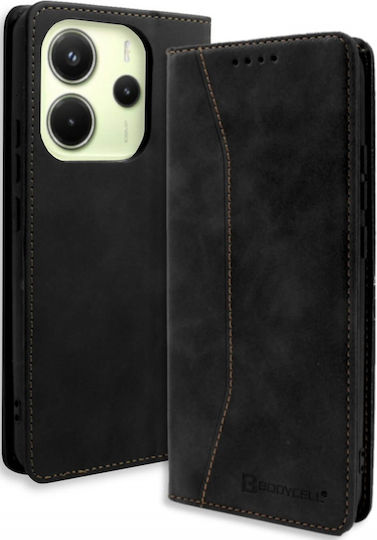 Bodycell Book Piele artificială / Piele Negru (Xiaomi Note 14 4G)