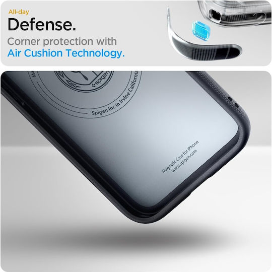 Spigen Nano Pop (MagFit) Rückseitencover Silikon 0,3mm Schwarzes (iPhone 17e / 16e)