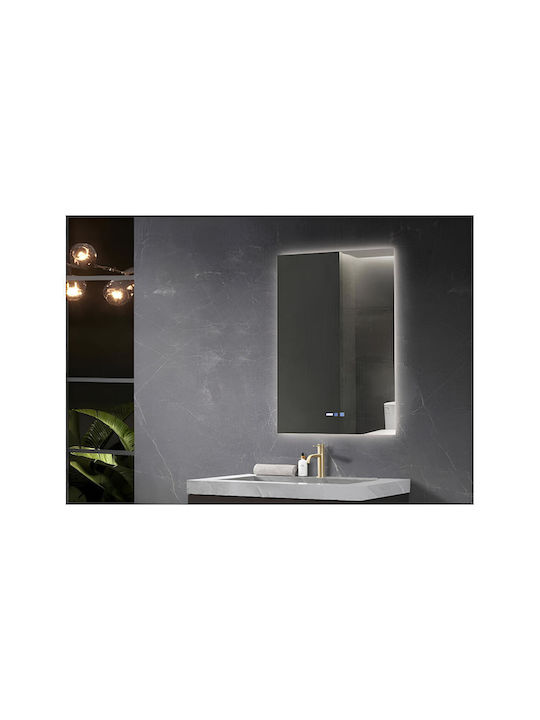 ACP Правоъгълена Банско Огледало LED Touch 80x50см Бял