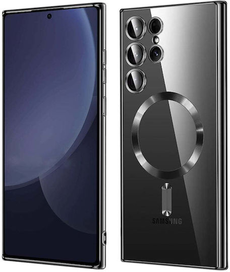 Techsuit Luxury Crystal Back Cover Silicone Black (Samsung Galaxy S25 Ultra - Techsuit)