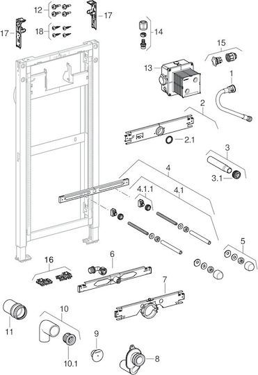 Element Assembly.duofix Urinal Universal