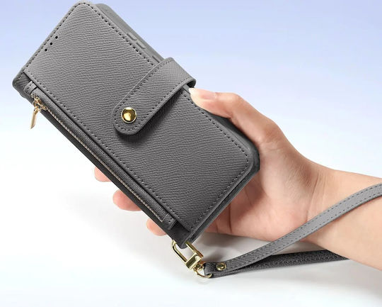 Dux Ducis Wallet Leather Gray (Galaxy S25 Ultra)