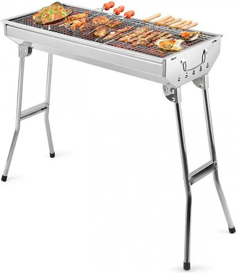KMT Style Inox Portabilă Grătar cu Cărbuni 70cmx30cm