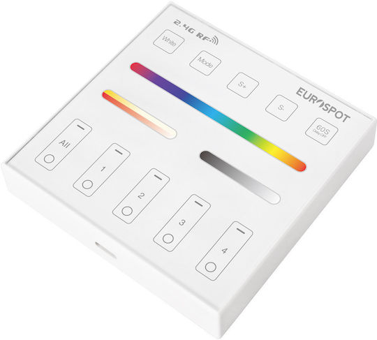 Eurospot Comutator cu Variator Montat pe Perete cu Rama LED Tactilă în Culoare Albă