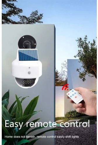 Solar Dummy Surveillance Dome Camera White