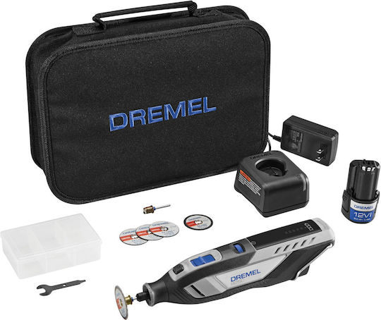 Dremel 8250 Περιστροφικό Πολυεργαλείο Brushless 12V 1x2Ah με Ρύθμιση Ταχύτητας