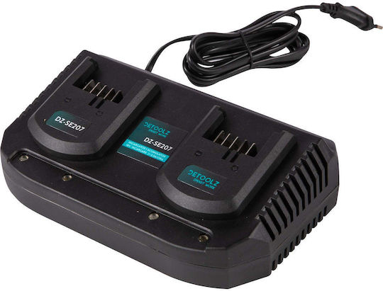 Detoolz Dz-se207 Charger 18v 3.5a/hour Charging 2 Batteries