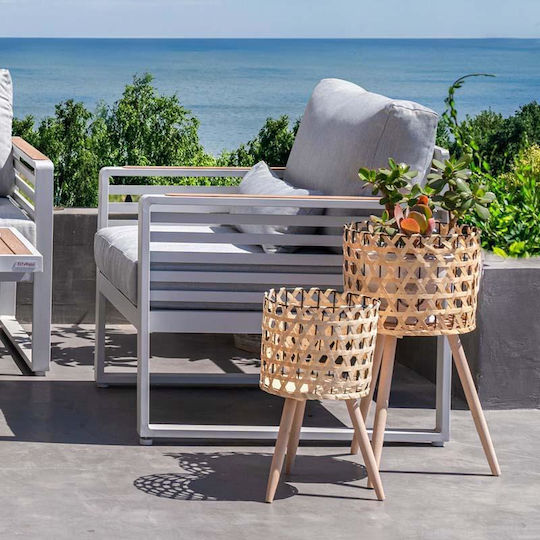 Fylliana Plant Pot Wicker Beige