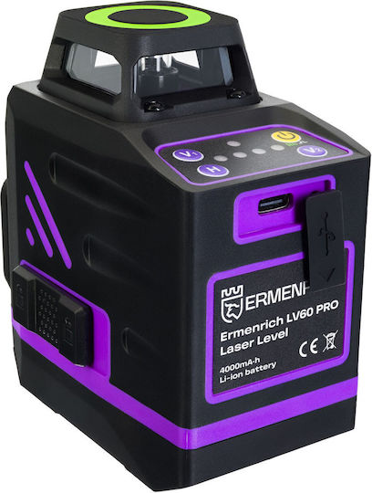 Ermenrich Pro LV60 PRO Linear Laser-Wasserwaage Grüner Strahl