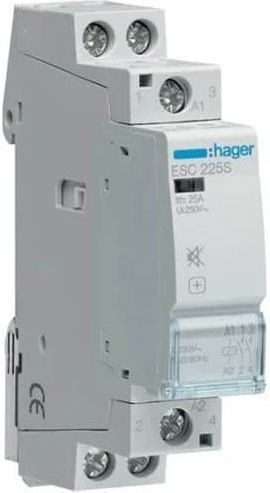 Hager Phase 2-Pole Power Relay 25A 230V