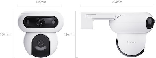 Ezviz HB90 IP Surveillance Camera Wi-Fi Full HD+ 4MP Waterproof Battery Powered with Two-Way Communication and Lens 2.8mm