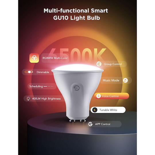 Govee Smart Bulbs LED for Socket GU10 RGBW 400lm 2pcs