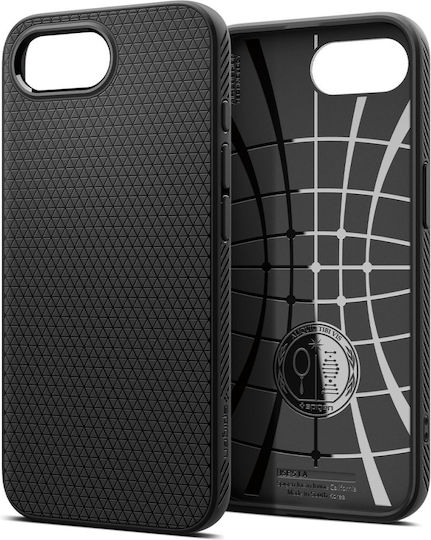 Spigen Liquid Air Заден Калъф Закалено Стъкло Черен (iPhone 17e / 16e)