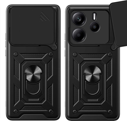 Techsuit Camshield Umschlag Rückseite Silikon / Kunststoff Schwarz (Redmi Note 14 4G)