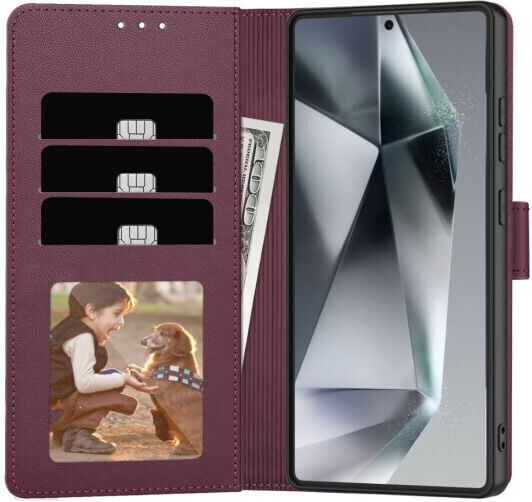 Tech-Protect Wallet Δερματίνης Μπορντό (iPhone 17e / 16e)