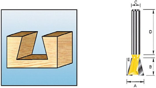 Makita Κοπτικό Εξάρτημα Εργαλείου για Ξύλο 8mm