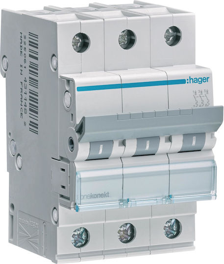Hager Τριπολικός Διακόπτης Ράγας 400V 20A