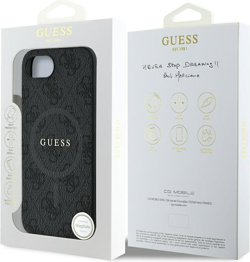 Guess Guess Handyhülle aus Synthetischem Leder Schwarz für iPhone 17e / 16e