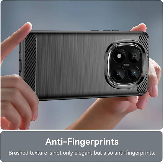Techsuit Carbon Back Cover Σιλικόνης Μαύρο (Xiaomi Poco F7 Ultra)