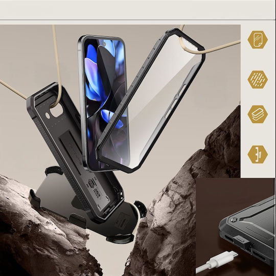 Supcase Unicorn Beetle Pro Back Cover Σιλικόνης Μαύρο (Google Pixel 9a)