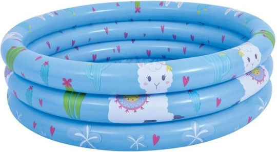 Sunclub 444107 Alpaca Παιδική Στρογγυλή Πισίνα 1lt Φουσκωτή Blue