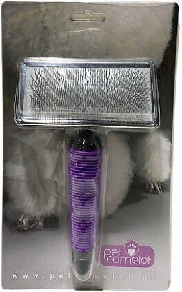 Pet Camelot Slicker Brush for Misc Hair Lengths Double Sided for Coat Grooming