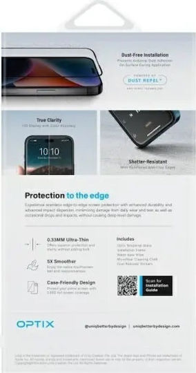 Tempered Glass 5d Iphone 16 Pro Uniq Optix Matte Applicator 8886463690154