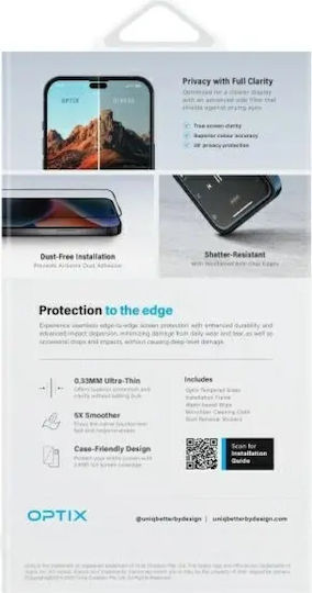 Uniq 5D Privacy Tempered Glass (iPhone 15 Plus / 16 Plus)