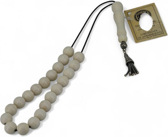 Camel Bone Worry Beads with Tassel Brown