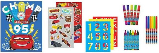 Diakakis Deluxe Cars Painting Set in Case School Coloring Set 33x33cm