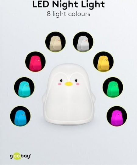 Goobay Goobay Nursery Night Light LED Penguin Power White