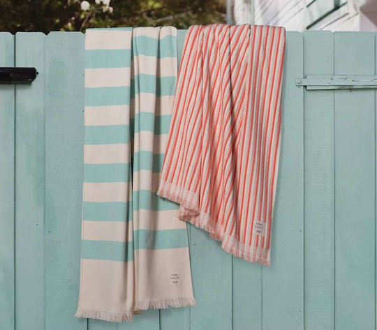 Nef-Nef Homeware United Βαμβακερή Κοραλί με Κρόσσια 170x90εκ.