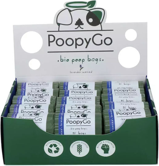 Earth Rated Poopygo Eco Σακούλες Περιττωμάτων Σκύλου Πράσινες 15τμχ